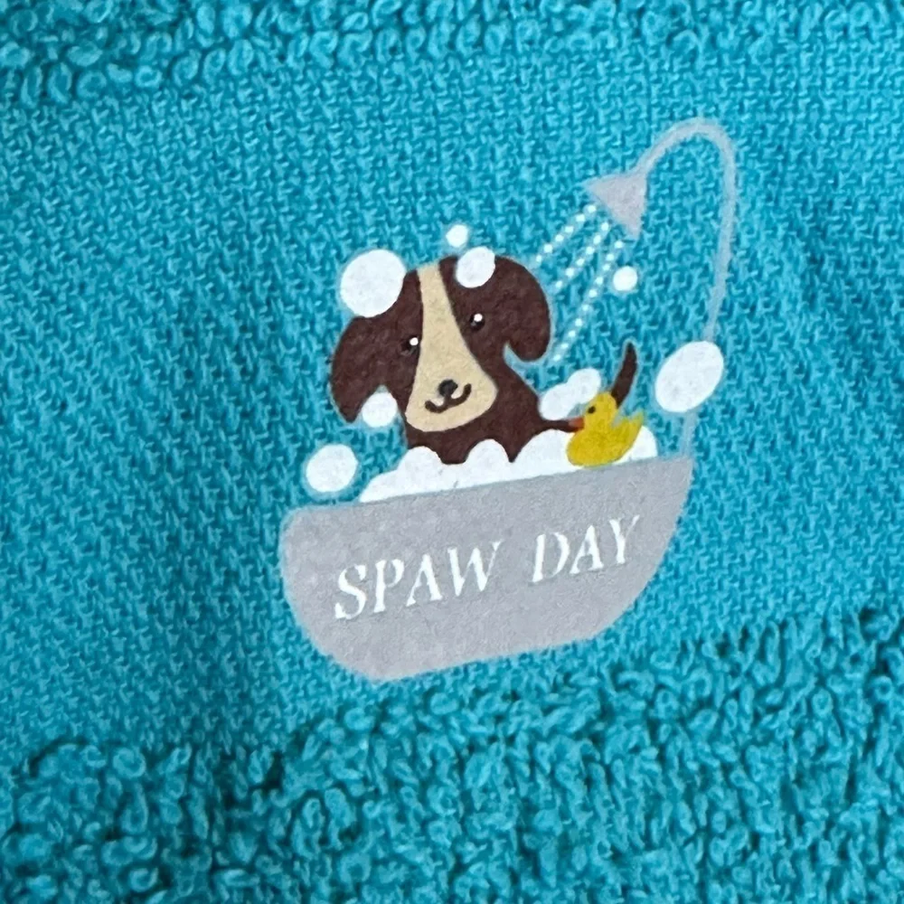 Pet Dog 2 pack hand Towel and Wash cloth- Teal NWT